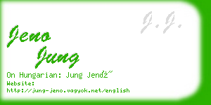 jeno jung business card